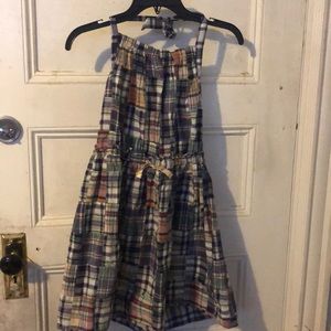 Crewcuts madras halter dress